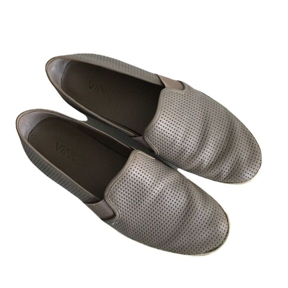 VINCE Blair 5 Leather Slip-On Casual Sneaker Woodsmoke Tan 6.5/7 - Picture 6 of 10